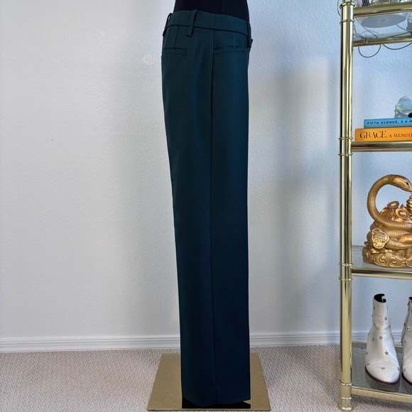 Banana Republic Lido Straight Leg Italian Wool Trouser Green Sz 4 Marzotto mill - Picture 3 of 16